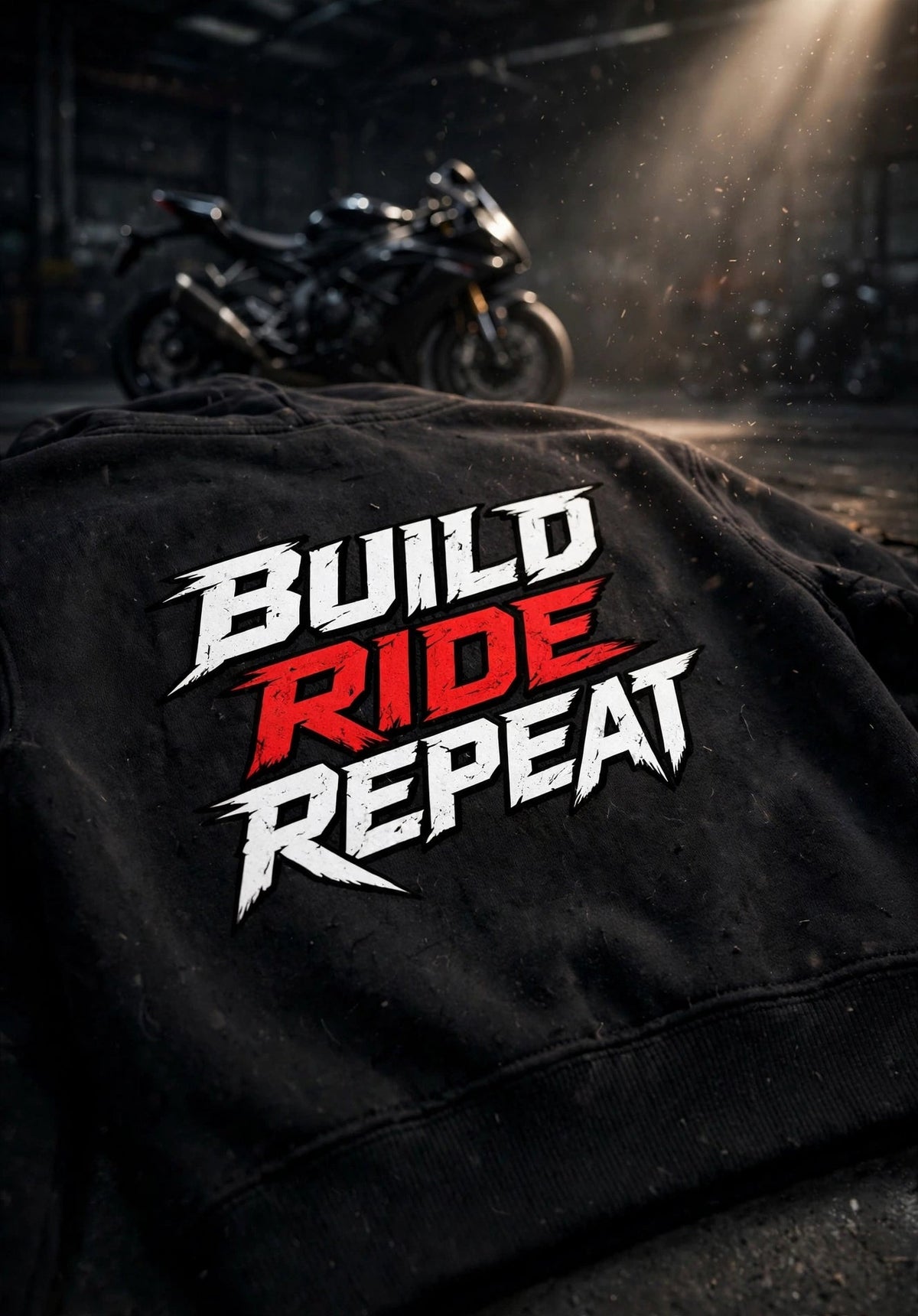 WOMEN'S - BUILD RIDE REPEAT CROPPED HOODIE