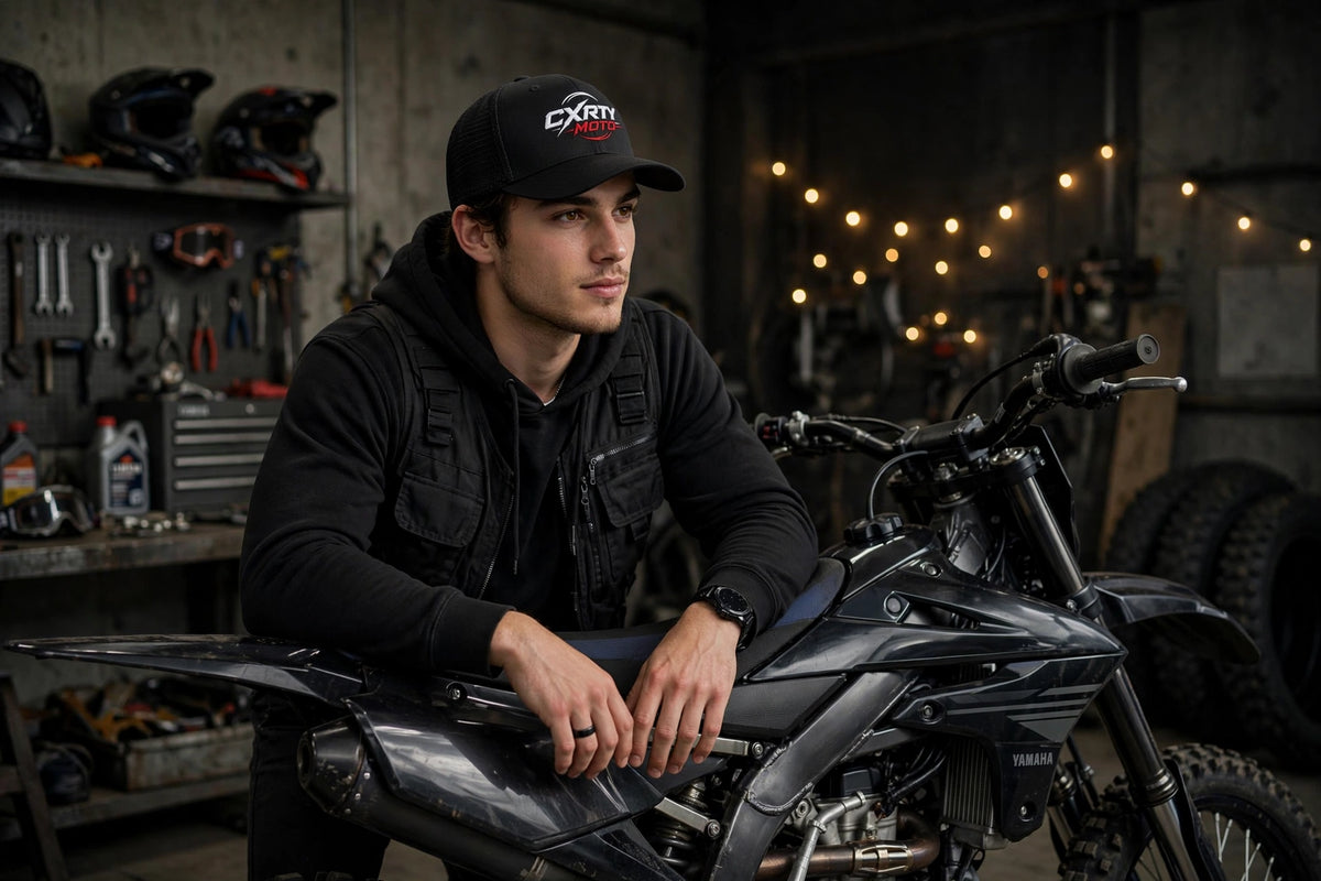 CXRTY MOTO® signature Trucker cap - black