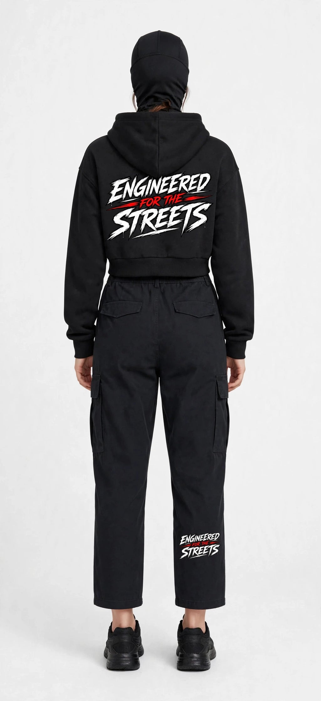 ENGINEERED FOR THE STREETS womans Cropped Hoodie