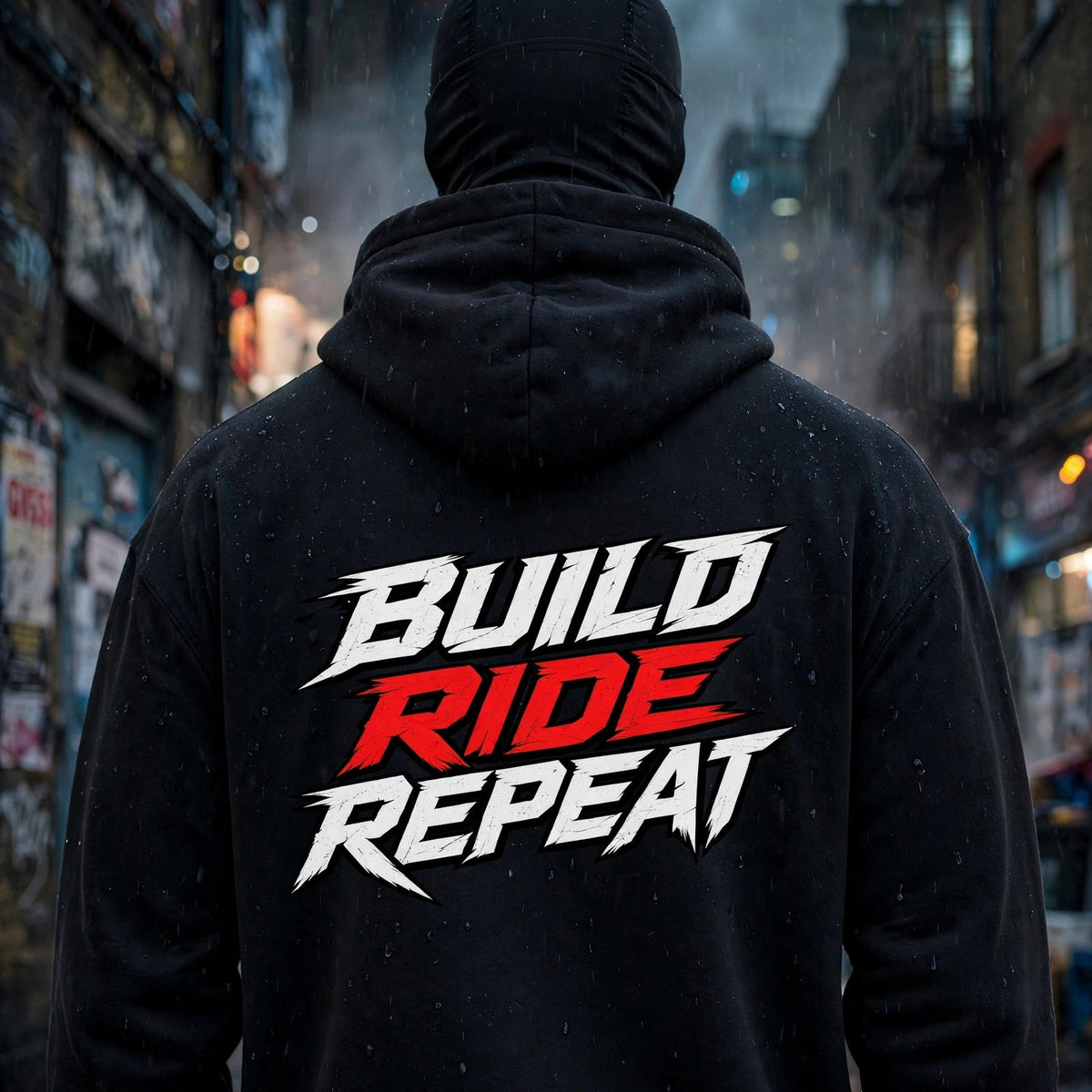 MEN'S BUILD RIDE REPEAT  HOODIE